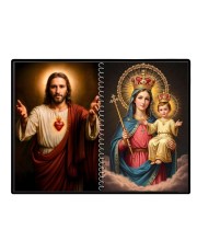 Jesus Christ-Mother Mary Laminated Photo - 7x9 Inches, Divine Blessings For Home & Office And Temple Decoration (F16413)