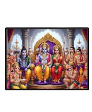 Lord RamSiya Laminated Photo - 7x9 Inches, Divine Blessings For Home & Office And Temple Decoration (F16097)