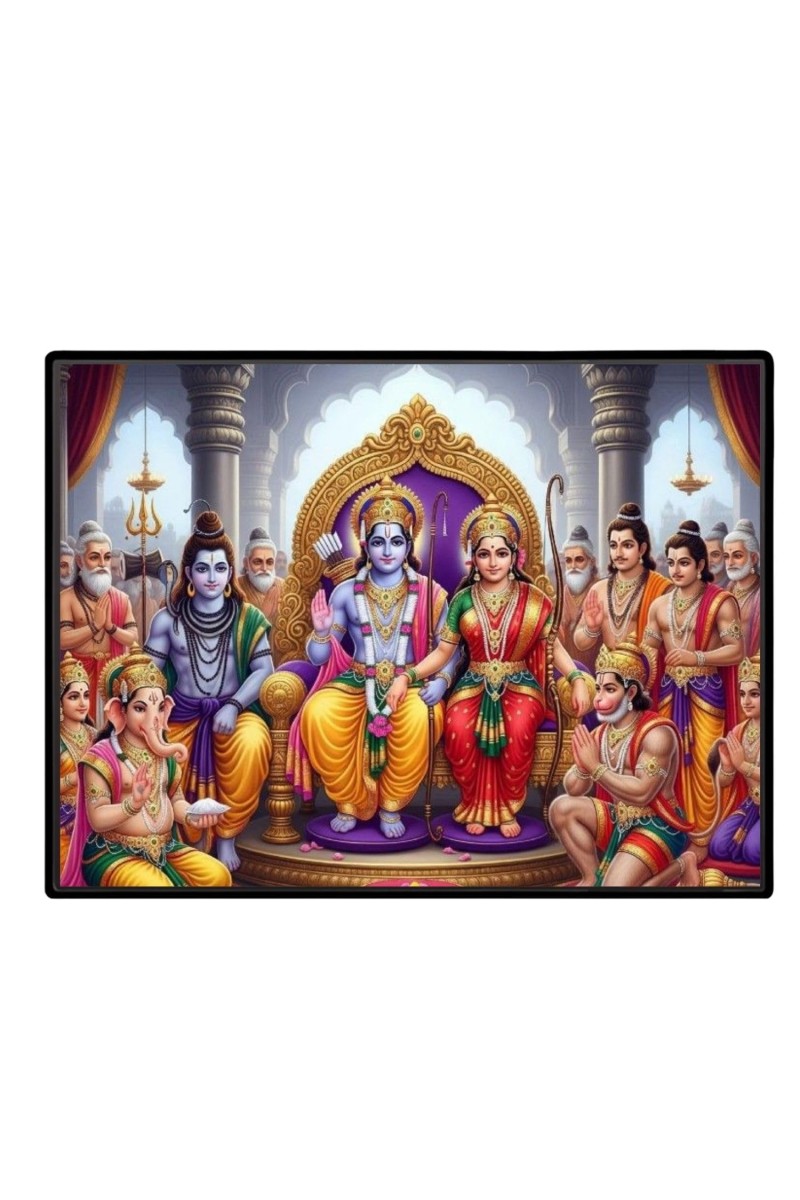 Lord RamSiya Laminated Photo - 7x9 Inches, Divine Blessings For Home & Office And Temple Decoration (F16097)