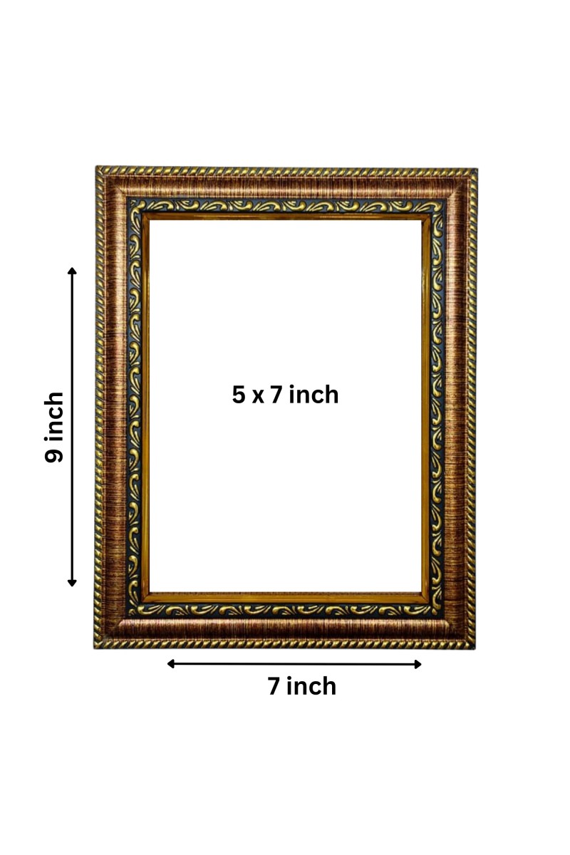 Lord Ram photo frame Sita picture Lakshman Hanuman Ji portrait Religious frames Hindu deity Ramayana characters Divine couple home decor Spiritual wall hangings (7 x 9)