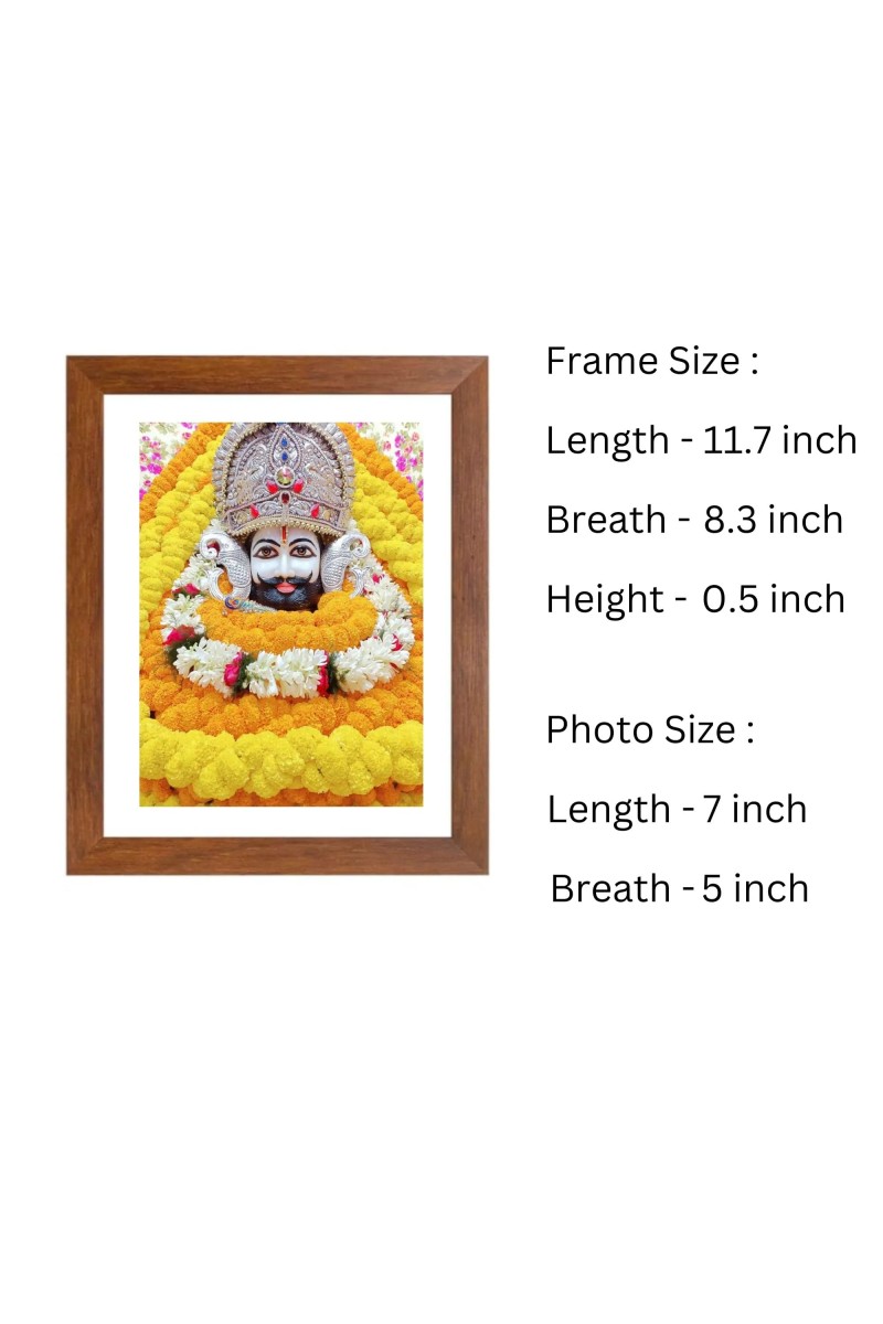 Colored Photo of Khatu Shyam Baba | Divine Shyam Baba Wall Art | Spiritual Decor for Home & Temple | Ideal for puja room