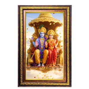 Lord Vishnu Lakshmi Digital Golden Balck Color Photo Frame | Hindu Religious Wall Decor | 18x24 Inches - Inspirational Wall Art For Office, Home Decor - Ideal Spiritual Gift (F16717) Lord Vishnu Lakshmi Digital Golden Balck Color Photo Frame | Hindu Religious Wall Decor | 18x24 Inches - Inspirational Wall Art For Office, Home Decor - Ideal Spiritual Gift (F16717)
