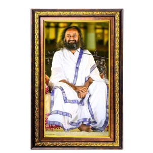 Sri Sri Ravi Shankar Digital Golden Balck Color Photo Frame | Hindu Religious Wall Decor | 14x20 Inches - Inspirational Wall Art For Office, Home Decor - Ideal Spiritual Gift (F16612) Sri Sri Ravi Shankar Digital Golden Balck Color Photo Frame | Hindu Religious Wall Decor | 14x20 Inches - Inspirational Wall Art For Office, Home Decor - Ideal Spiritual Gift (F16612)