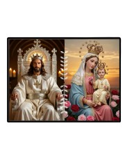 Jesus Lady Of FatimaLaminated Photo - 13x15 Inches, Divine Blessings For Home & Office And Temple Decoration (F16217)
