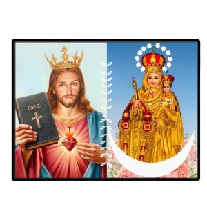 Jesus Lady Of Velankanni Laminated Photo - 9x11 Inches, Divine Blessings For Home & Office And Temple Decoration (F16205) Jesus Lady Of Velankanni Laminated Photo - 9x11 Inches, Divine Blessings For Home & Office And Temple Decoration (F16205)