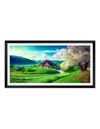 Nature Landscape Floating Frame Scenery Digital Print - (I5894) - 18x36 inch Modern Nature Wall Art for Living Room, Bedroom, Office, Hotels, Drawing Room