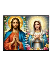 Jesus Christ-Our Lady Of Perpetual Help Laminated Photo - 7x9 Inches, Divine Blessings For Home & Office And Temple Decoration (F16268)