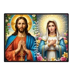 Jesus Christ-Our Lady Of Perpetual Help Laminated Photo - 7x9 Inches, Divine Blessings For Home & Office And Temple Decoration (F16268) Jesus Christ-Our Lady Of Perpetual Help Laminated Photo - 7x9 Inches, Divine Blessings For Home & Office And Temple Decoration (F16268)