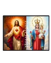Jesus Christ-Our Lady Of Perpetual Help Laminated Photo - 7x9 Inches, Divine Blessings For Home & Office And Temple Decoration (F16261)