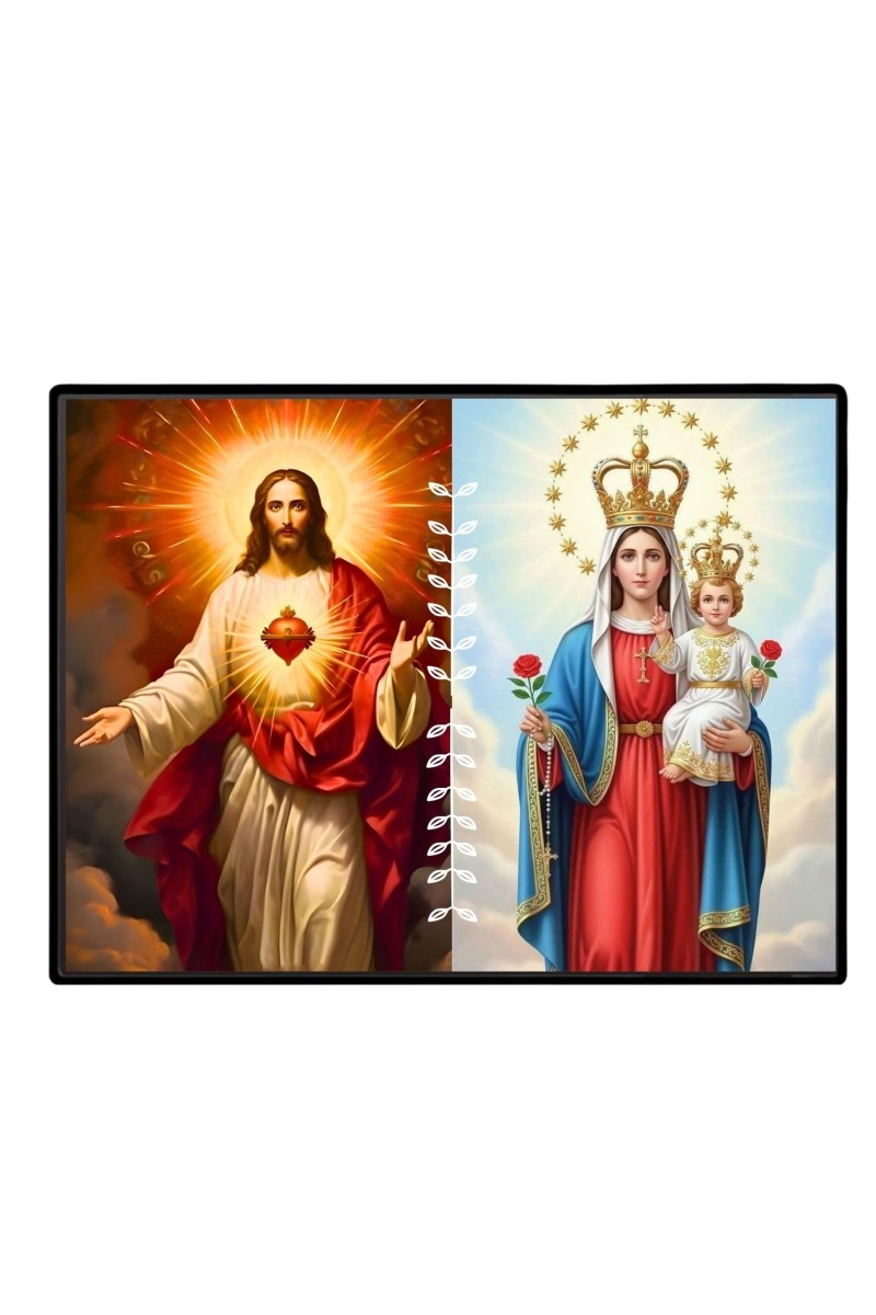 Jesus Christ-Our Lady Of Perpetual Help Laminated Photo - 7x9 Inches, Divine Blessings For Home & Office And Temple Decoration (F16261)