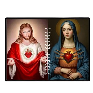 Jesus And Immaculate Heart Of Mary Laminated Photo - 9x11 Inches, Divine Blessings For Home & Office And Temple Decoration (F16183) Jesus And Immaculate Heart Of Mary Laminated Photo - 9x11 Inches, Divine Blessings For Home & Office And Temple Decoration (F16183)
