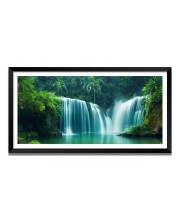 Nature Landscape Floating Frame Scenery Digital Print - (I5871) - 18x36 inch Modern Nature Wall Art for Living Room, Bedroom, Office, Hotels, Drawing Room