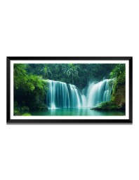 Nature Landscape Floating Frame Scenery Digital Print - (I5871) - 24x36 inch Modern Nature Wall Art for Living Room, Bedroom, Office, Hotels, Drawing Room
