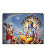 Lord Vishnu Laminated Photo - 7x9 Inches, Divine Blessings For Home & Office And Temple Decoration (F16056)
