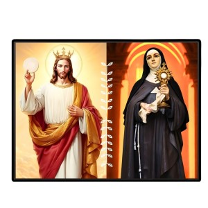 Jesus Christ-Our Lady Of Sorrows Laminated Photo - 7x9 Inches, Divine Blessings For Home & Office And Temple Decoration (F16299) Jesus Christ-Our Lady Of Sorrows Laminated Photo - 7x9 Inches, Divine Blessings For Home & Office And Temple Decoration (F16299)