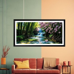 Nature Landscape Floating Frame Scenery Digital Print - (I5606) - 18x36 inch Modern Nature Wall Art for Living Room, Bedroom, Office, Hotels, Drawing Room Nature Landscape Floating Frame Scenery Digital Print - (I5606) - 18x36 inch Modern Nature Wall Art for Living Room, Bedroom, Office, Hotels, Drawing Room