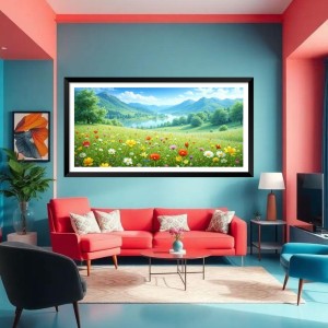 Nature Landscape Floating Frame Scenery Digital Print - (I5727) - 18x36 inch Modern Nature Wall Art for Living Room, Bedroom, Office, Hotels, Drawing Room Nature Landscape Floating Frame Scenery Digital Print - (I5727) - 18x36 inch Modern Nature Wall Art for Living Room, Bedroom, Office, Hotels, Drawing Room