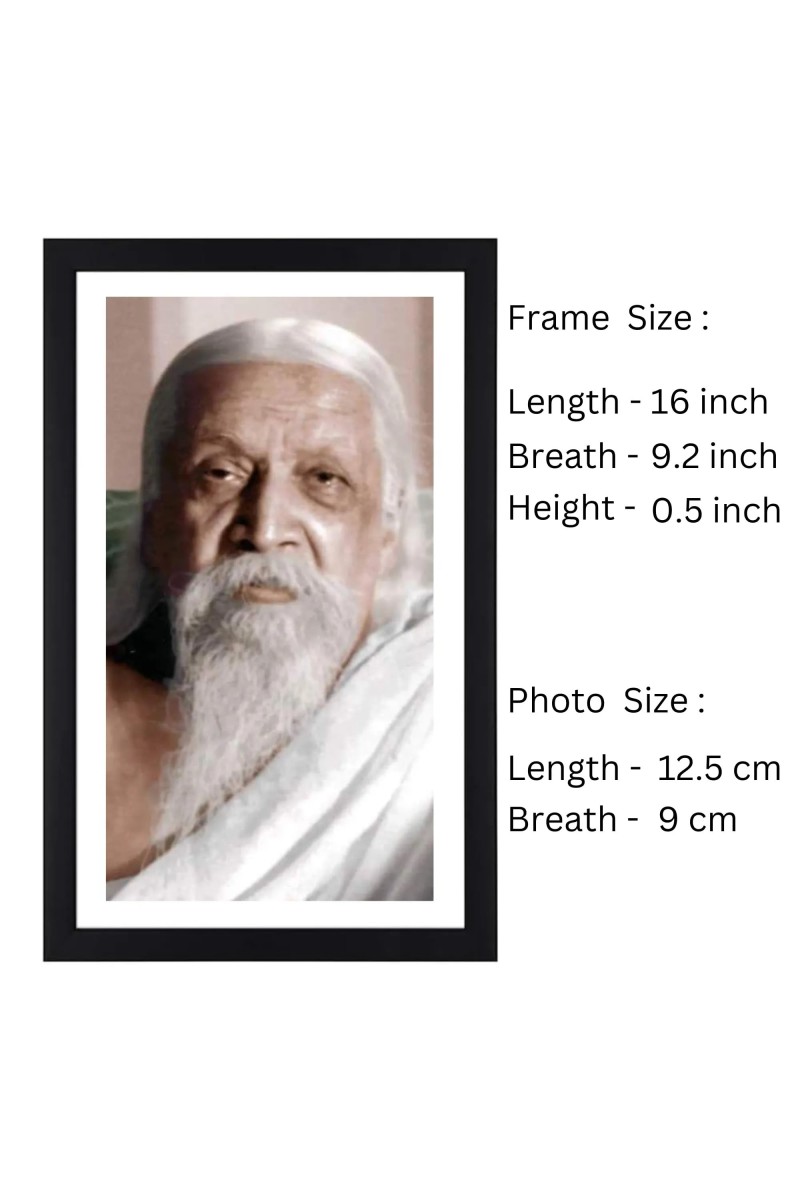 Rishi Aurobindo Old Age Black and white Photograph |Classic Spiritual Wall Art