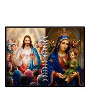 Jesus Lady Of Velankanni Laminated Photo - 7x9 Inches, Divine Blessings For Home & Office And Temple Decoration (F16210)