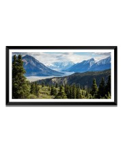 Nature Landscape Floating Frame Scenery Digital Print - (I5815) - 12x24 inch Modern Nature Wall Art for Living Room, Bedroom, Office, Hotels, Drawing Room