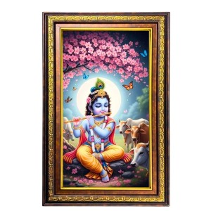 Lord Krishna Digital Golden Balck Color Photo Frame | Hindu Religious Wall Decor | 10x16 Inches - Inspirational Wall Art For Office, Home Decor - Ideal Spiritual Gift (F16797) Lord Krishna Digital Golden Balck Color Photo Frame | Hindu Religious Wall Decor | 10x16 Inches - Inspirational Wall Art For Office, Home Decor - Ideal Spiritual Gift (F16797)