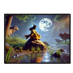 Lord Krishna Laminated Photo - 7x9 Inches, Divine Blessings For Home & Office And Temple Decoration (F16076) Lord Krishna Laminated Photo - 7x9 Inches, Divine Blessings For Home & Office And Temple Decoration (F16076)