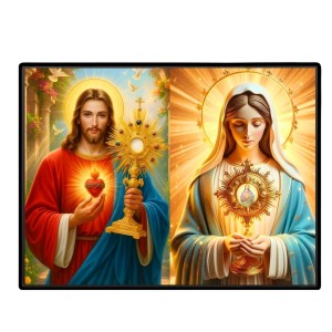 Jesus Christ-Our Lady Of Sorrows Laminated Photo - 7x9 Inches, Divine Blessings For Home & Office And Temple Decoration (F16296) Jesus Christ-Our Lady Of Sorrows Laminated Photo - 7x9 Inches, Divine Blessings For Home & Office And Temple Decoration (F16296)