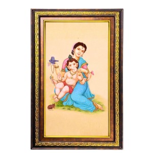 Goddess Parvathi With Ganesha Digital Golden Balck Color Photo Frame | Hindu Religious Wall Decor | 10x16 Inches - Inspirational Wall Art For Office, Home Decor - Ideal Spiritual Gift (F16887) Goddess Parvathi With Ganesha Digital Golden Balck Color Photo Frame | Hindu Religious Wall Decor | 10x16 Inches - Inspirational Wall Art For Office, Home Decor - Ideal Spiritual Gift (F16887)