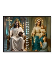 Jesus Lady Of FatimaLaminated Photo - 13x15 Inches, Divine Blessings For Home & Office And Temple Decoration (F16218)