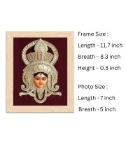 Maa Durga Colored Photo | Hindu Goddess Wall Art for Home & Temple Decoration|Sacred Religious Wall Hanging for Pooja Rooms