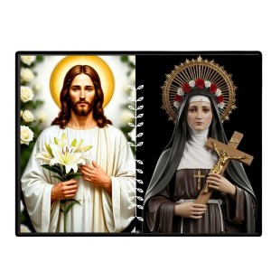 Jesus Christ-St. Therese Of Lisieux Laminated Photo - 7x9 Inches, Divine Blessings For Home & Office And Temple Decoration (F16249) Jesus Christ-St. Therese Of Lisieux Laminated Photo - 7x9 Inches, Divine Blessings For Home & Office And Temple Decoration (F16249)
