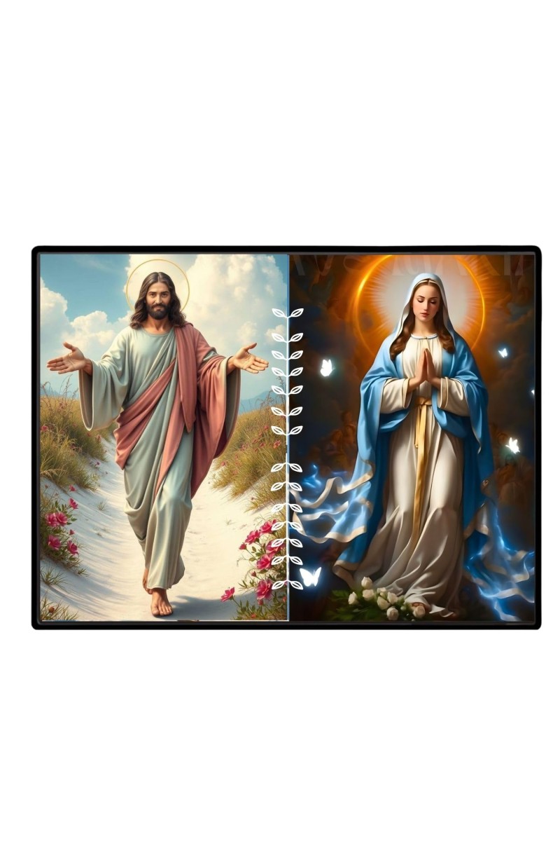 Jesus Mother Virgin Mary Laminated Photo - 7x9 Inches, Divine Blessings For Home & Office And Temple Decoration (F16236)