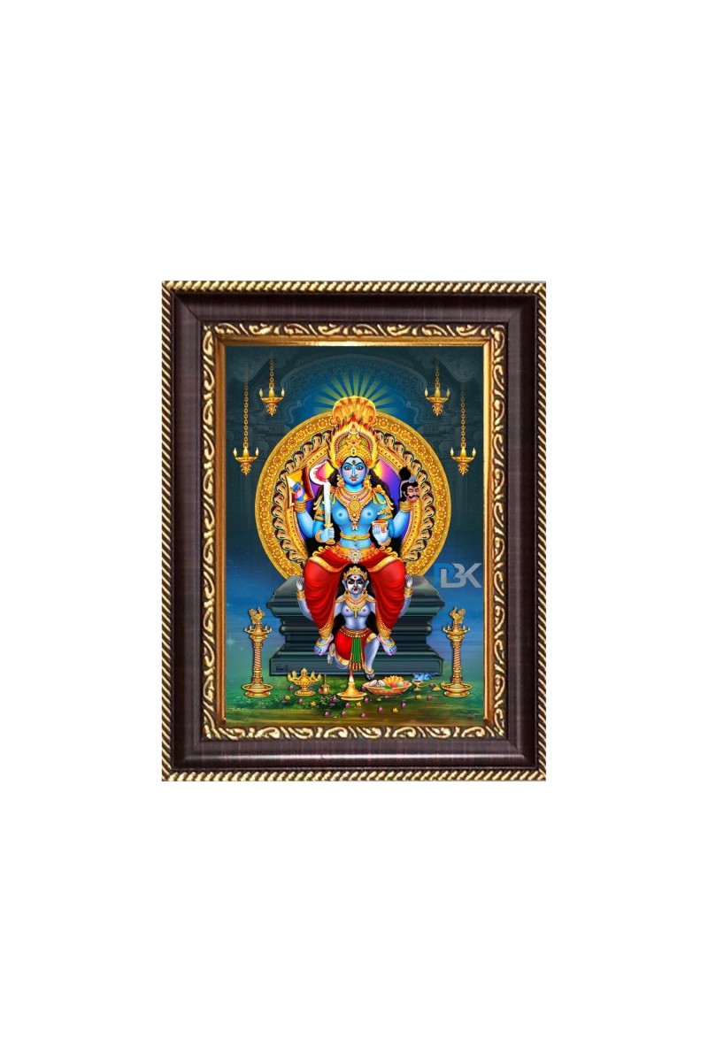 Maa Bhadrakaali Digital Print Photo 10.7x12.7 inches - Vibrant Religious Wall Art for Home or Office Decor.