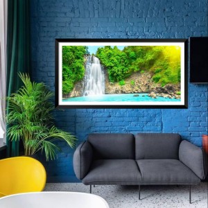 Nature Landscape Floating Frame Scenery Digital Print - (I5823) - 18x36 inch Modern Nature Wall Art for Living Room, Bedroom, Office, Hotels, Drawing Room
