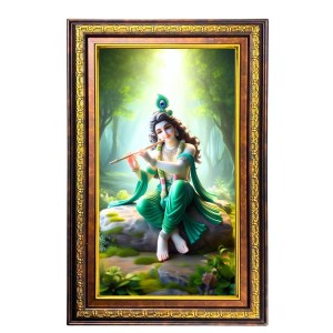 Lord Krishna Digital Golden Balck Color Photo Frame | Hindu Religious Wall Decor | 18x24 Inches - Inspirational Wall Art For Office, Home Decor - Ideal Spiritual Gift (F16932) Lord Krishna Digital Golden Balck Color Photo Frame | Hindu Religious Wall Decor | 18x24 Inches - Inspirational Wall Art For Office, Home Decor - Ideal Spiritual Gift (F16932)