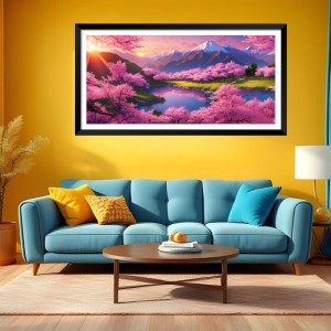 Nature Landscape Floating Frame Scenery Digital Print - (I5756) - 24x48 inch Modern Nature Wall Art for Living Room, Bedroom, Office, Hotels, Drawing Room Nature Landscape Floating Frame Scenery Digital Print - (I5756) - 24x48 inch Modern Nature Wall Art for Living Room, Bedroom, Office, Hotels, Drawing Room