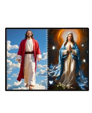 Jesus Christ-Our Lady Of Grace Laminated Photo - 7x9 Inches, Divine Blessings For Home & Office And Temple Decoration (F16391)
