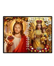 Jesus Lady Of Velankanni Laminated Photo - 7x9 Inches, Divine Blessings For Home & Office And Temple Decoration (F16198)