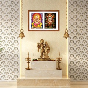 Lord Ganesh and Tirupati Balaji Colored Photo in One Frame |Hindu Wall Art | Perfect for Home, Temple, Puja room | Spiritual Gift for Devotees Lord Ganesh and Tirupati Balaji Colored Photo in One Frame |Hindu Wall Art | Perfect for Home, Temple, Puja room | Spiritual Gift for Devotees