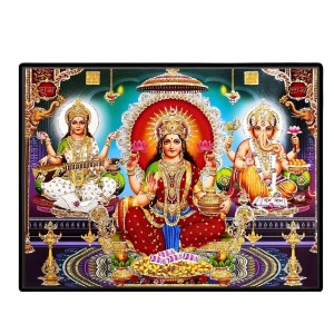 Lord Ganesha Maa Laxmi Sarswati Laminated Photo - 7x9 Inches, Divine Blessings For Home & Office And Temple Decoration (F16125) Lord Ganesha Maa Laxmi Sarswati Laminated Photo - 7x9 Inches, Divine Blessings For Home & Office And Temple Decoration (F16125)