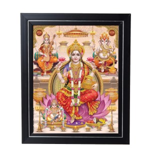 Hitech Sales Sri Lakshmi Mata,Ganesh Ji,Saraswati Mata Photo Frame for Pooja Room, Temple Decor, Home Decoration and Gift (Wall and Tabletop, Rectangular, Printed Photo, 12 x 14 inches Frame, Brown) Hitech Sales Sri Lakshmi Mata,Ganesh Ji,Saraswati Mata Photo Frame for Pooja Room, Temple Decor, Home Decoration and Gift (Wall and Tabletop, Rectangular, Printed Photo, 12 x 14 inches Frame, Brown)