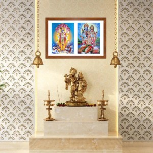 Lord Vishnu, Ram-Sita, and Bajrangbali Colored Photo | Hindu Wall Art | Perfect for Home, Temple, Puja room | Spiritual Gift for Devotees Lord Vishnu, Ram-Sita, and Bajrangbali Colored Photo | Hindu Wall Art | Perfect for Home, Temple, Puja room | Spiritual Gift for Devotees