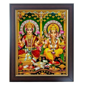 Hitech Sales Sri Laxmi Devi & Ganesh ji Photo Frame for Pooja Room, Temple Decor, Home Decoration and Gift (Wall and Tabletop, Rectangular, Polystyrene Frame, Printed Photo, 24 x 29 cm Black) Hitech Sales Sri Laxmi Devi & Ganesh ji Photo Frame for Pooja Room, Temple Decor, Home Decoration and Gift (Wall and Tabletop, Rectangular, Polystyrene Frame, Printed Photo, 24 x 29 cm Black)