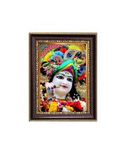 Sri Krishna with flute Digital Print Photo 8.7x10.7 inches - Vibrant Religious Wall Art for Home or Office Decor.