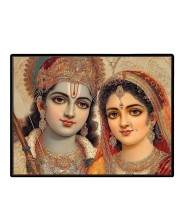 Lord RadhaKrishna Laminated Photo - 11x13 Inches, Divine Blessings For Home & Office And Temple Decoration (F16081)