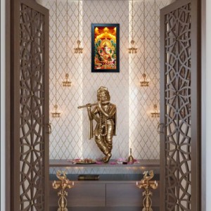 Hitech Sales Lord Ganeshji in Temple Photo Frame – Acrylic Wall Decor for Home, Office & Temple (39.5 x 24.3 cm) Hitech Sales Lord Ganeshji in Temple Photo Frame – Acrylic Wall Decor for Home, Office & Temple (39.5 x 24.3 cm)
