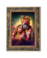 Shree Radha Krishna Digital Print Photo 10.7x12.7 inches (I6122) - Vibrant Religious Wall Art for Home or Office Decor.