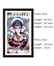 Lord Ganesh Colored Photograph |Vibrant Wall Art| Devotional wall art |Ideal for Home or Office Decor or Puja room | Divine wall art