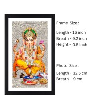 Lord Ganesh Colored Photo| Devotional wall art |Ideal for Home or Office Decor or Puja room