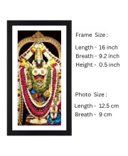 Lord Tirupati Balaji one Colored Photo Frame | Divine Wall Art | Ideal for Home or Office Decor or puja room
